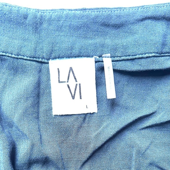 Anthropologie La Vi Skirt Womens Large Ombre Midi Long Sides Stretch Loose - Picture 6 of 6